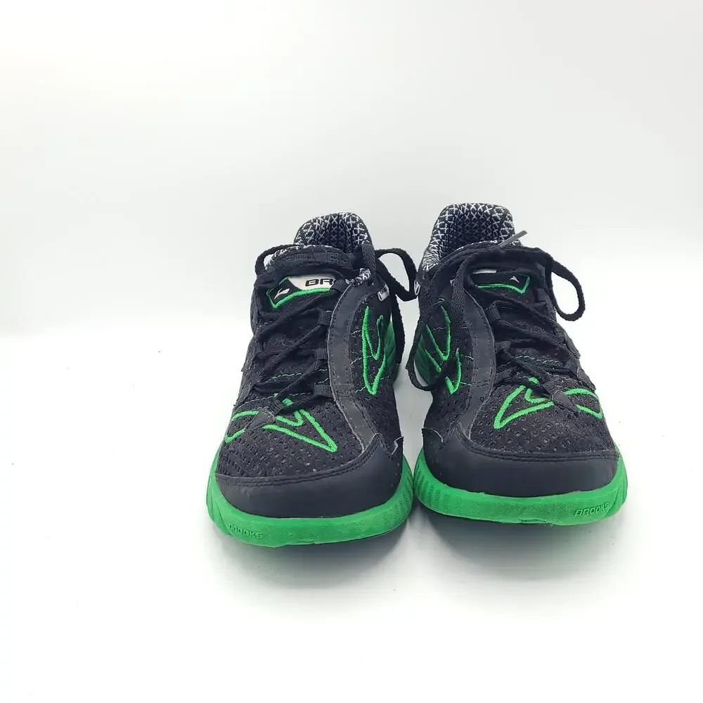 Brooks Green Silence Running Lightweight Black mens size 7.5